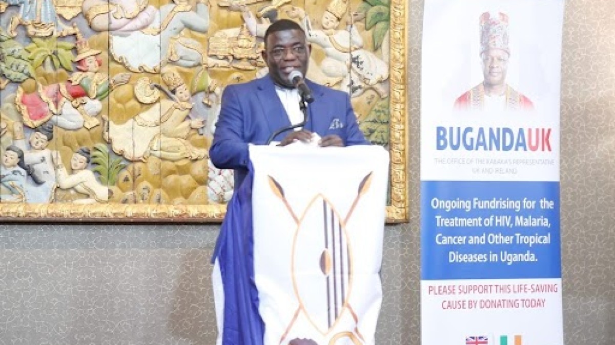 Hon. Prof. Twaha Kaawaase Kigongo addressing Kabaka's subjects. Hon. Prof. Twaha Kaawaase Kigongo addressing Kabaka's subjects.